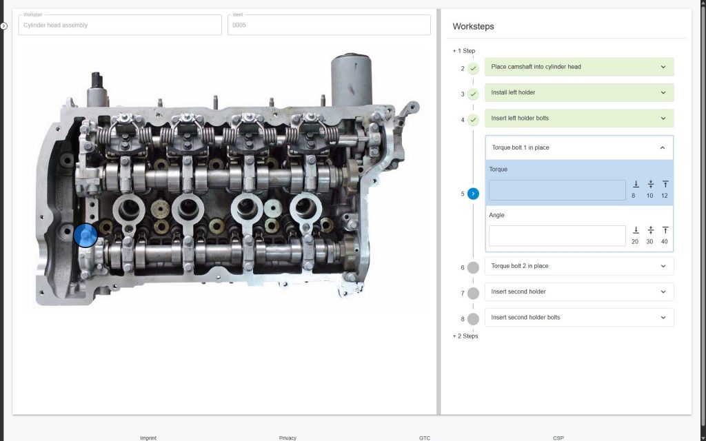 PG_Web_Order Softwareoberfläche von PG Web